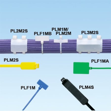 Panduit Cable Tie, 15 in L, 4 in Max Bundle Dia., Yellow, Nylon 6/6, 50 lb Strength, 500 PK PLM4S-D4Y